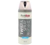Plastikote 023103 Twist & Spray Matt Antique White 400Ml
