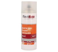 Plastikote 071003 Trade Quick Dry Clear Lacquer Spray Matt 400Ml