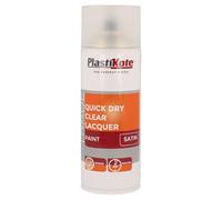 Plastikote 071004 Trade Quick Dry Clear Lacquer Spray Satin 400Ml