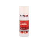 Plastikote 071006 Trade Quick Dry Trim Spray Satinwood White 400Ml