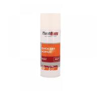 Plastikote 071010 Trade Quick Dry Acrylic Spray Paint Matt White 400Ml