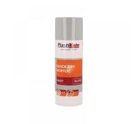 Plastikote 071012 Trade Quick Dry Acrylic Spray Paint Gloss Grey 400Ml