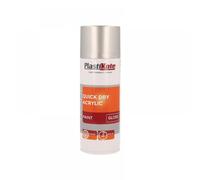 PlastiKote Trade Quick Dry Acrylic Spray Paint Gloss Silver 400ml PKT71013
