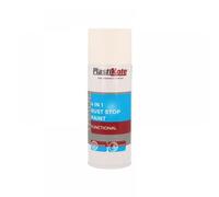 Plastikote 071022 Trade 4-In-1 Rust Stop Spray Paint White 400Ml