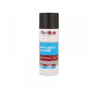 PlastiKote Metal Paint & Primer Black Matt 400 ml