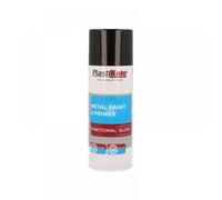 Plastikote 071024 Trade Metal Spray Paint & Primer Gloss Black 400Ml