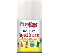 Plastikote 102S Dry Enamel Paint White Gloss Aerosol 100ml