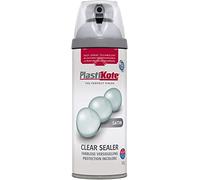 PlastiKote 3 x Premium Spray Paint Satin 400ml Clear Acrylic