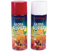 Plastikote 011120 Gloss Super Spray Bright Red 400Ml