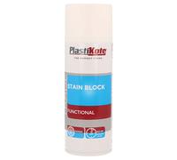 Stain Block Spray 400ml, White, By Plastikote