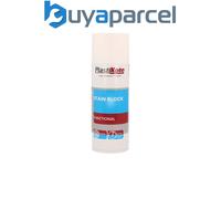 Plastikote 071019 Trade Stain Block Spray Paint White 400Ml