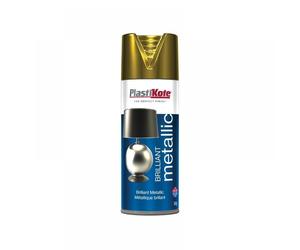 Plastikote 440160 Brilliant Metallic Spray Gold 400Ml