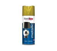 Plastikote Metallic Aerosol Spray Paint Brass 400ml