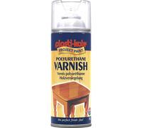 PlastiKote Varnish Spray PKT591 Polyurethane Clear Gloss 400ml