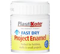 Plastikote 440005 Fast Dry Enamel Paint B5 Bottle Matt White 59Ml