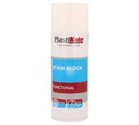 PLASTIKOTE FUNCTIONAL SPRAY PAINT 400ML HIGH TEMP STAIN BLOCK GLOSS DAMP SEAL