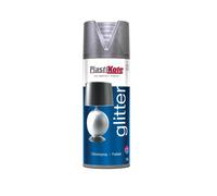 Plastikote 440173 Glitter Effect Spray Silver 400Ml