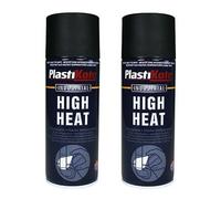PlastiKote High Heat Spray Paint | Manifold, Radiator, Exhaust | Black 2 x 400ml