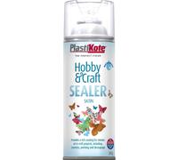 Plastikote 414002 Hobby & Craft Sealer Spray Clear Satin 400Ml