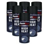 PlastiKote Industrial Strength High Heat Spray Paint | Black 6 x 400ml