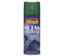 PLASTIKOTE METAL PROTEKT SPRAY PAINT 400ML BLACK WHITE GREEN GLOSS SATIN FINISH