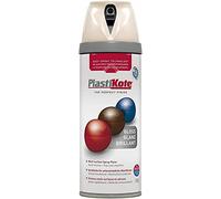 Plastikote Premium Aerosol Spray Paint Gloss Antique White 400ml