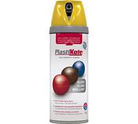 Plastikote Premium Aerosol Spray Paint Gloss Yellow 400ml