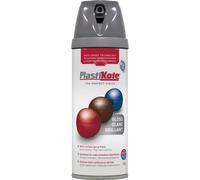Plastikote Premium Gloss Aerosol Spray Paint Medium Grey 400ml