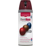 Plastikote Premium Satin Aerosol Spray Paint Wine Red 400ml