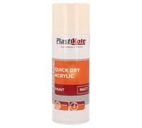 Plastikote 071015 Trade Quick Dry Acrylic Spray Paint Matt Magnolia 400Ml