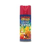 Plastikote 011120 Gloss Super Spray Bright Red 400Ml
