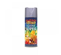 Plastikote 011149 Gloss Super Spray Aluminium 400Ml
