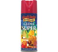 Plastikote 011120 Gloss Super Spray Bright Red 400Ml