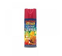 Plastikote Super Gloss Paint White Black Yellow Red Orange Green Aerosol 400ml