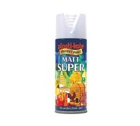 Plastikote Super Matt Spray White 400Ml PKT3100SE