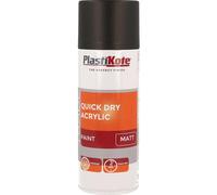 Plastikote 071008 Trade Quick Dry Acrylic Spray Paint Matt Black 400Ml