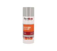 Plastikote Trade Quick Dry Acrylic Spray Paint Gloss Grey 400Ml Plastikote Grey