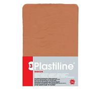 Plastiline 7355T - Plastiline Plate - Modeling Dough, High Precision - Modeling, Sculpting, Molding - Hardness 3 (medium) - 750g - Red Ocher shade. Made in France