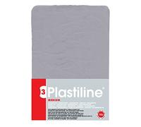 Plastiline 7655T - Plastiline sheet - Modelling Clay, High Precision - Sculpting, Moulding - Hardness 3 (medium) - 750g - Light Grey shade. Made in France
