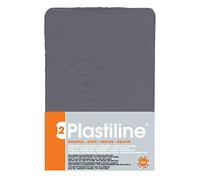 Plastiline 7750T - Plastiline Plate - Modeling Dough, High Precision - Modeling, Sculpting, Molding - Hardness 2 (soft) - 750g - Dark gray shade. Made in France