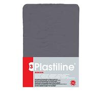 Plastiline 7755T - Plastiline sheet - Modelling Clay, High Precision - Sculpting, Moulding - Hardness 3 (medium) - 750g - Dark Grey shade. Made in France
