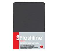 Plastiline 7955T - Plastiline sheet - Modelling Paste, High Precision - Modelling, Sculpting, Moulding - Hardness 3 (medium) 750g Black shade Made in France