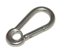 PLASTIMO CARBINE HOOK S/S 8MM WITH CAPTIVE EYE