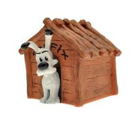 Plastoy collectible Asterix and Dogmatix piggy bank figurine in his kennel...