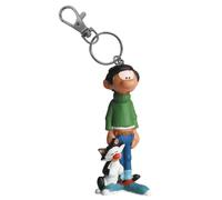 Plastoy Gaston Lagaffe and her cat figurine keychain 62160 (2024), Multicolored, M