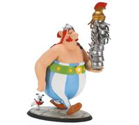 Plastoy PLA40099 Obelix with a Stack of Helmets and Idefix – Multi-Coloured