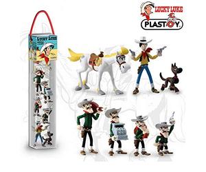 Plastoy SAS PLA70387 Lucky Luke: Tube Lucky Luke, 7 Figures