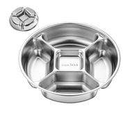 Plat Épais Ustensile De Cuisine - Plateau Multi Compartiment, Plat é Pour Préparation Repas, Assiette | Outil Pour Buffet Fête Traiteur Restaurant Apéritif Dîner Familial Fruits Cantine Picnic