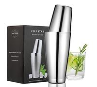 Plat Star Boston Cocktail Shaker, Bar Bartender Shaking Tins Weighted 28oz Unweighted 18oz for Bartending, Martini Shakers Stainless Steel for Drink - Silver, by