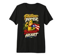 Platano Power Boricua Heart Puerto Rican Premium T-Shirt